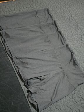 FOUR Pairs Black 5" Bike Shorts